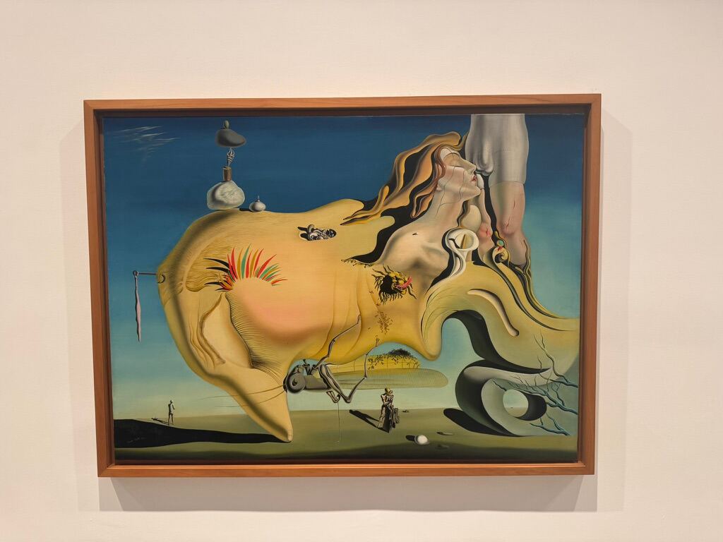 Ein fr&uuml;hes Gem&auml;lde von Salvador Dal&iacute; im Holzrahmen